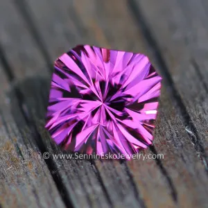 1.1 Carat Bright Pink Garnet Square Octagon -  5.6x6.5mm - Galaxy Cut