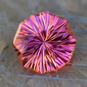 6.4 Pink Tourmaline Decagon - 11.3x11.4mm Fantasy Cut