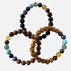 Adama Chakra Wenge Wood Chakra Bracelet