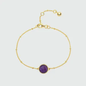 Barcelona February Amethyst Birthstone Bracelet