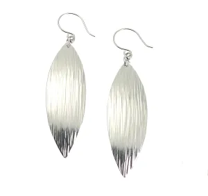 Chased Aluminum Leaf Drop Earrings