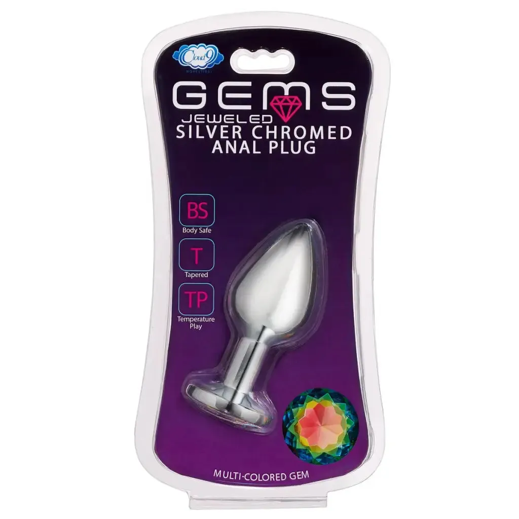 Cloud 9 Gems Silver Chromed Anal Plug