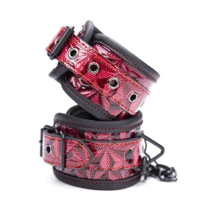 Cuff Wrist - Red Diamond Plate Design with Black Trim