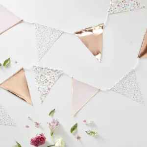 Ditsy Floral Rose Gold Bunting (3.5m)