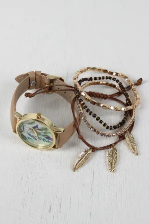 Dream Catcher Watch And Bracelets Set