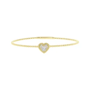 Enamored Heart Diamond Bangle