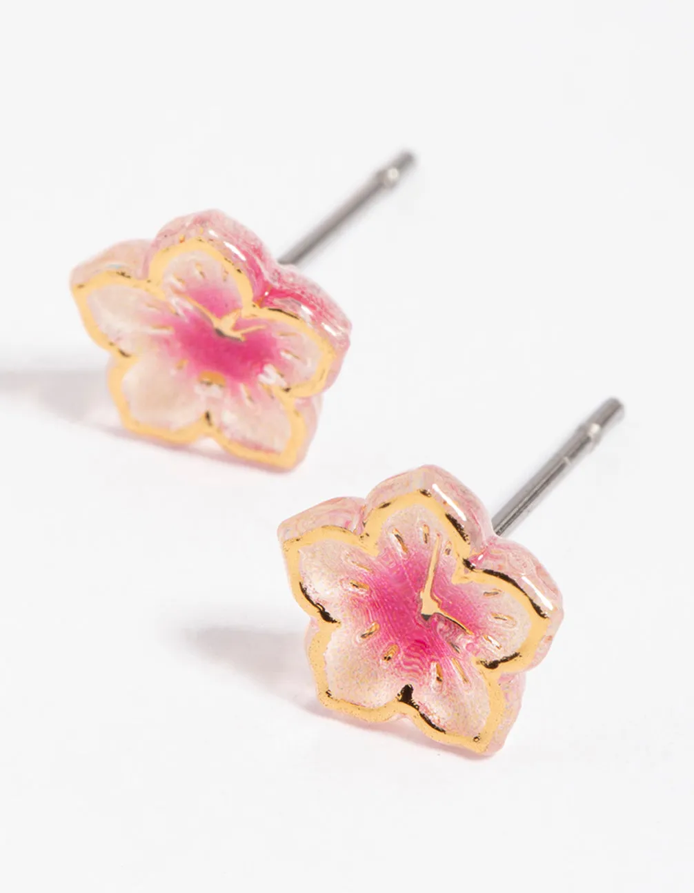 Gold Mini Frangipani Stud Earrings