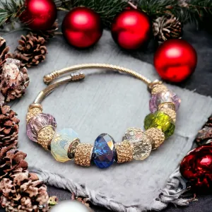 Happy Family - Birthstone Euro Cuff Wrap Bracelet