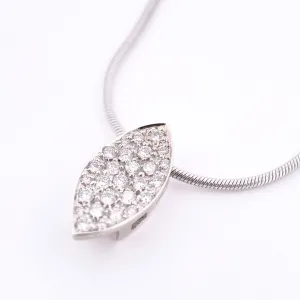 Large Diamond Leaf Pendant