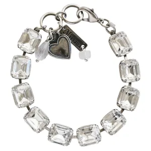 Mariana "On A Clear Day" Silver Plated Emerald Cut Crystal Bracelet, 4414 001001