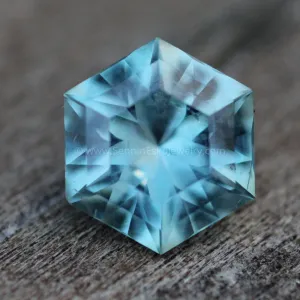 Montana Sapphire Hexagon 7.8x6.7mm, 1.66 Carats - Blue Green - Precision Cut