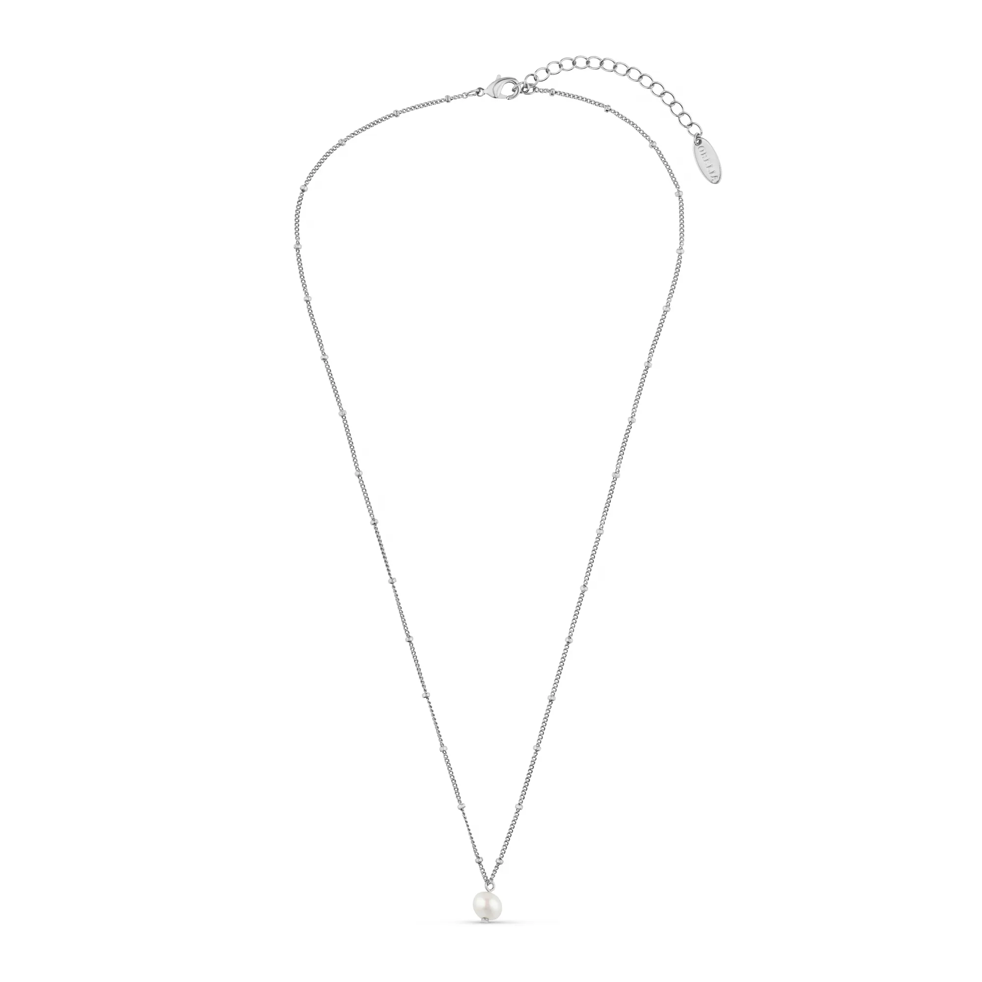 Pearl Satellite Necklace - Silver