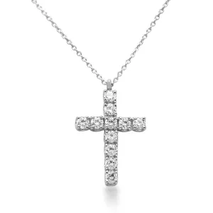 Platinum 0.23ct Diamond Cross On Chain