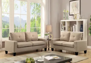 Platinum II Beige Linen Sofa & Loveseat