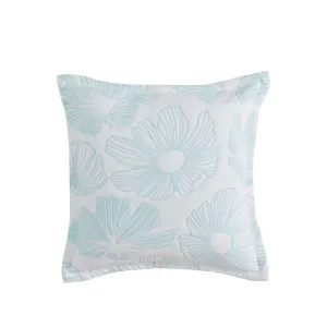 Poppi Aqua Square Cushion by Logan and Mason Platinum