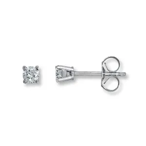 Pre-Owned Jared 1/5ct Diamond Solitaire Stud Earrings in 14k White Gold