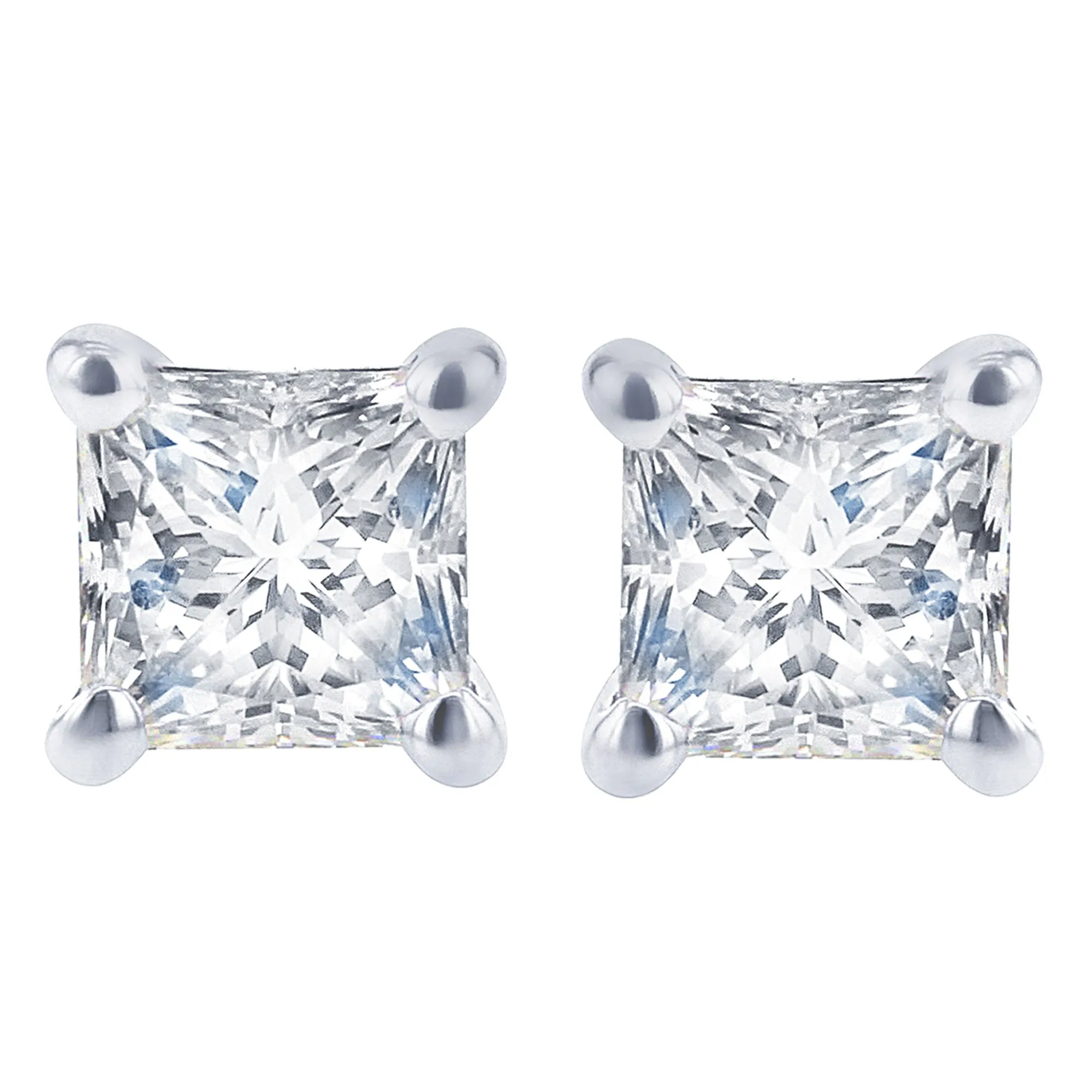 Princess Bella Diamond Stud Earrings 1 1/2ct