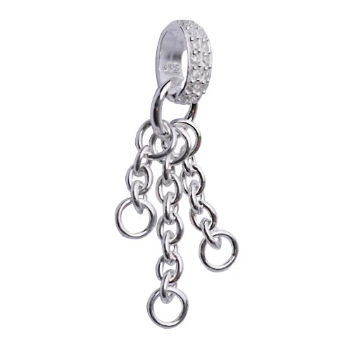 Silver Dangling Charm Holder